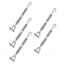 5pcs 5/16”×4.5” Stainless Steel Turnbuckles Eye and Jaw