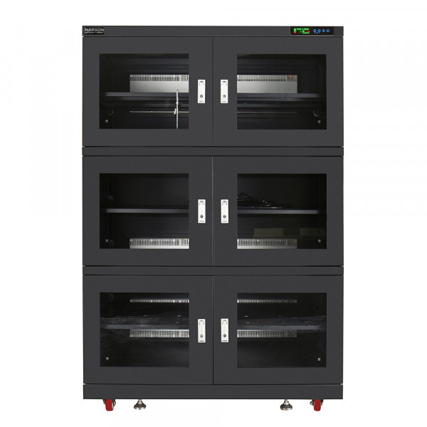Electronic Dry Cabinet 1250L 6 Door 5%-50%RH Humidity Storage Cabinet