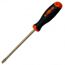 WEDO Non-Sparking Slotted Screwdriver, Spark-free Safety Flat-head Screwdriver, Aluminum Bronze, 6.5Inch, 4 X 75mm