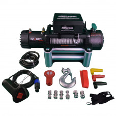 13500 Lb Capacity Steel Cable Car Electric Winch 12 Volt DC Powered