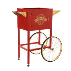 Commercial Popcorn Cart, Trolley Cart  Popcorn Cart For 8 oz Popcorn Machine Color Red