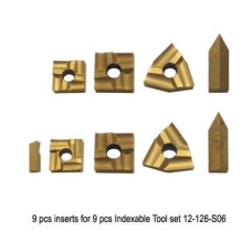 Bolton Tools 12-126-S06-9 9 pcs 1 inch Solid Carbide Insert