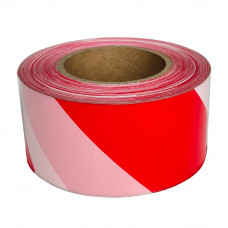 Caution Stripe Tape 3"W x 1000'L Red and White 1 Roll