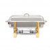 8QT.Gold-plated Square Stainless Steel Chafers, Chafing Dish