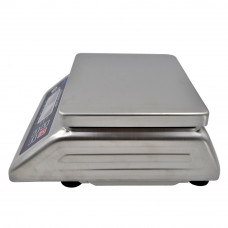 304 Stainless Steel Water-proof Red LED Digital Compact Table Scale, 33lb/15kg x 0.004lb/2g