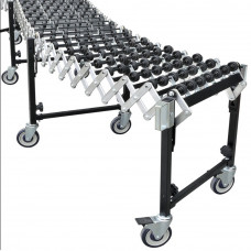 Flexible Expandable Skate Wheel Conveyor Bed  18" W x 2 to 8 Ft L