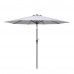 9ft Outdoor Marketing Patio Umbrella Crank and Tilt Silvergrey