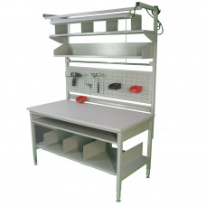 Pre-Configured Packing Workbench With Lower Shelf 60 x 30"Laminate Top