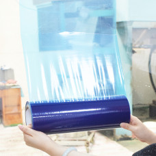 Window Glass Protection Film 12'' x 200' 1.5 Mil Polyethylene Blue