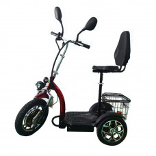3-wheel Mobility Scooter Foldable Large-capacity Basket Red Black Small Travel Scooter(Clear inventory）