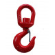 Double Fork Single Swivel Fork Hook Max. 2200Lbs Capacity   Fork Section: 6.3"wx2.2"