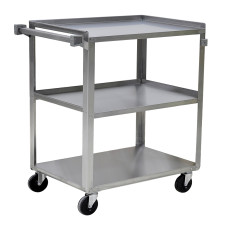 Stainless Steel Utility Cart 500 lbs Capacity 3 Shelves 31"x19"x34 1/8