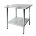 24" x 24" 18-Gauge 430  Stainless Steel Commercial Kitchen Work Table