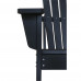 14pcs Polywood Adirondack Chair Poly Lumber Plastic  Night Black Foldable