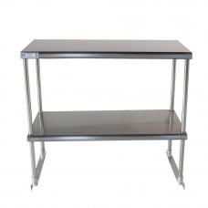 Stainless Steel Double Deck Overshelf - 14" x 36" x 32"