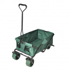 Collapsible Folding Utility Wagon with Side Bags Green