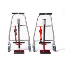 1100lb Aluminum Manual Furniture Mover (Set of 2) 12" Lift Height 94" Strap Length Machinery Mover