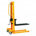 Heavy Duty Manual Stacker 1100lbs Capacity Winch Stacker with Pallet 61.5" Lifting Height