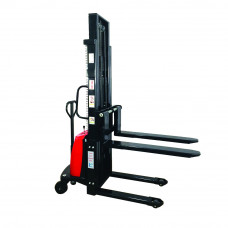 Semi-Electric Stacker 63" Lift 2200Lbs with Adj. Forks