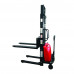 Semi-Electric Stacker 63" Lift 2200Lbs with Adj. Forks