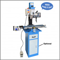 VM25L-DP 7" x 27" Benchtop Milling Machine Variable Speed 100-2250 RPM  1.5HP(1100W) Brushless motor Mill Drill with3-Axis DRO&X-Axis Power Feed