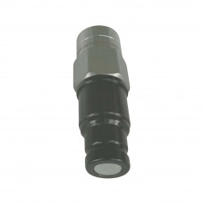 Connect Under Pressure Hydraulic Quick Coupling Flat Face Carbon Steel Plug 5075PSI 3/8" Body 3/8"NPT  ISO 16028