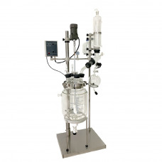 20L Jacketed Glass Reactor with Gear Motor (3:1) 220V 60HZ Used for Modern Chemistry, Biochemical, Pharmacy and Advanced Synthetic