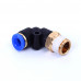 10PCS Brass Pneumatic Push to Connect Fitting 1/2