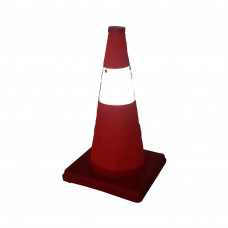 18" Flashing Collapsible LED pop up Traffic Cone with 4" Reflective