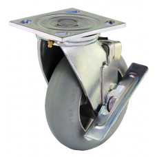 6" Swivel Plate Caster Tread Contact Brake 550lbs Capacity