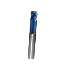 12mm 0.5R, Corner Radius End Mill 4 Flute, HRC68, Blue NB Coated, 1/2" Shank,  Made in Taiwan