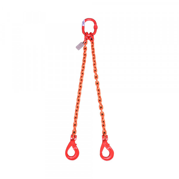 1/2" x 6‘ 2-Leg Grade 80 Chain Sling w/Self-Locking Hook 11600lbs WLL