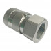 1" Body 1-1/4"NPT Hydraulic Quick Coupling Flat Face Carbon Steel Socket 2900PSI ISO 16028 HTMA Standard