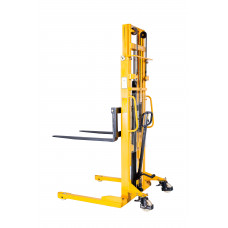 Manual Straddle leg stacker 2200lbs Load Capacity, 42''fork length, 63'' raised height