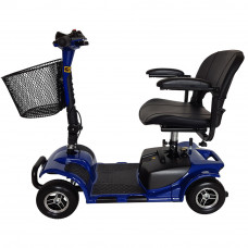 Folding Electric Mobility Scooter Steel Frame Low Speed Four wheels For Old People,Blue