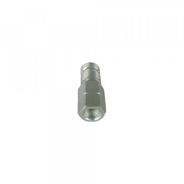 1/4" Body 1/8"NPT Hydraulic Quick Coupling Flat Face Carbon Steel Plug 6815PSI ISO 15171-1