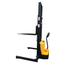 118" Lifting Height Full Electric Stacker 3300lbs Ajustable Straddle