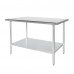 30" x 60" 18-Gauge 430 Stainless Steel Commercial Kitchen Work Table