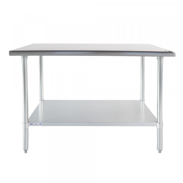 30" x 60" 18-Gauge 430 Stainless Steel Commercial Kitchen Work Table