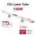 150W CO2 Laser Tube 1650mm Long 80mm Dia. With Advanced Coating 10000hr Service Life for Laser Engraver Cutter Laser Engraving Machine FDA Approved