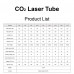 150W CO2 Laser Tube 1650mm Long 80mm Dia. With Advanced Coating 10000hr Service Life for Laser Engraver Cutter Laser Engraving Machine FDA Approved