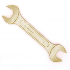 WEDO Non-Sparking Double Open End Wrench, Spark-free Safety Double Open End Spanner,Aluminum Bronze,DIN Standard, BAM & FM Certificate,37 X 30mm