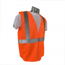 XL Safety Vest with Two Pockets Value Type R Class 2 Orang Breakaway