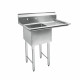 38 3/4"18-Ga All Stainless Steel 1Compartment Sink With 1R Drainboard