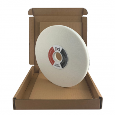 8" (D) x 1/2" (T), 1-1/4" Arbor, 60 Grit, I Hardness, White Aluminum Oxide, Surface Grinding Wheel, Type 1,38A, Made In Taiwan