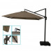 10ft Square Overhanging Roma Umbrella Offset Outdoor Garden Taupe