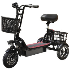400W Mobility Scooter Long Drive Range Electric Three-wheeled Mobility Scooter for Adults and The Elderly, Black