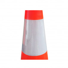 18" Traffic Cones with Reflective Collars 3.3lbs Black Base