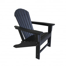Polywood Adirondack Chair Poly Lumber Plastic  Night Black Foldable