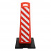 43" Vertical Panels Plastic Channelizers With Red/White Reflective Tape